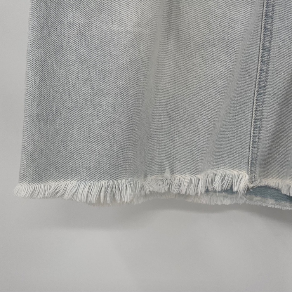 Juniors Light Wash Paper Bag Denim Skirt - Picture 7 of 13